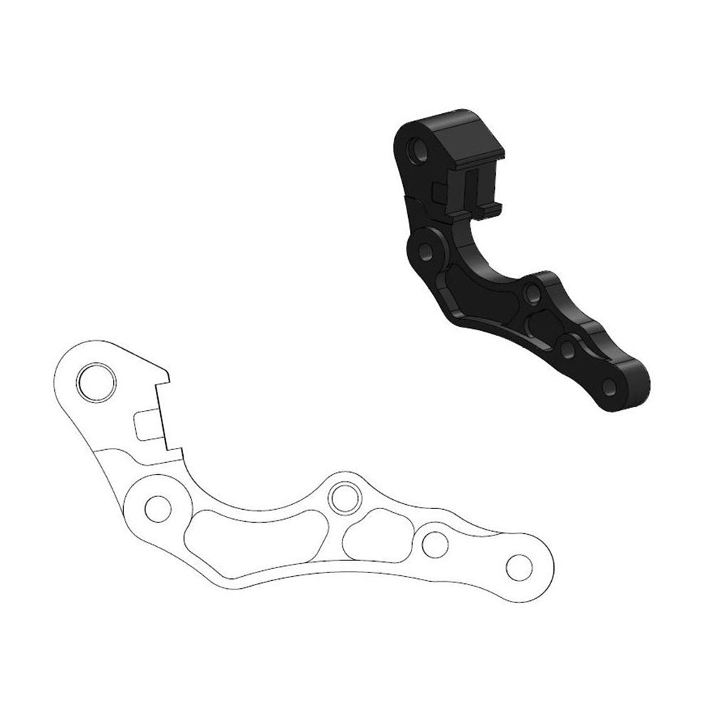 Caliper adapter redesigned for oversize 270mm brake disc. Available for all popular MX and Enduro motorcycles.