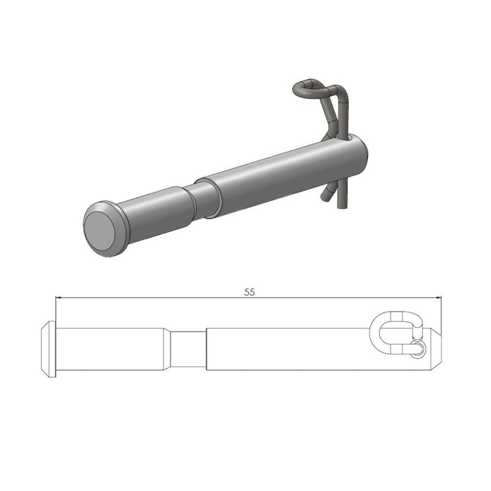 Replacement brake pad pins made of stainless steel