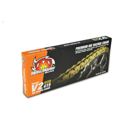 Premium lightweight and low friction chain designed for motocross. Chain sizes available: 415, 420, 428 and 520.