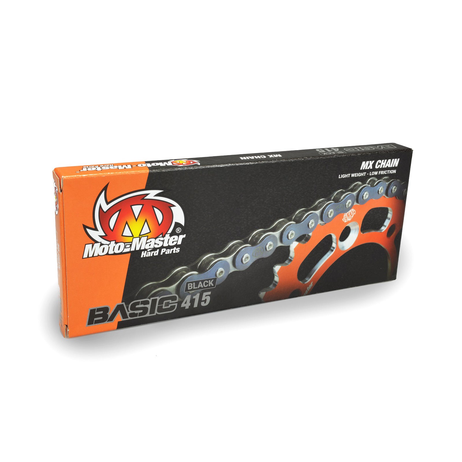 Non-sealed basic chain designed for 50cc motorcycles. Slip-fit connecting link available.