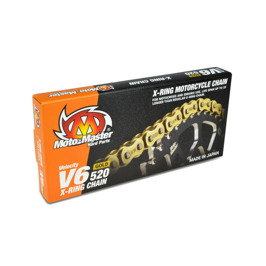 Life span up to 2x longer than regular O-ring chain. Designed for motocross and enduro use.