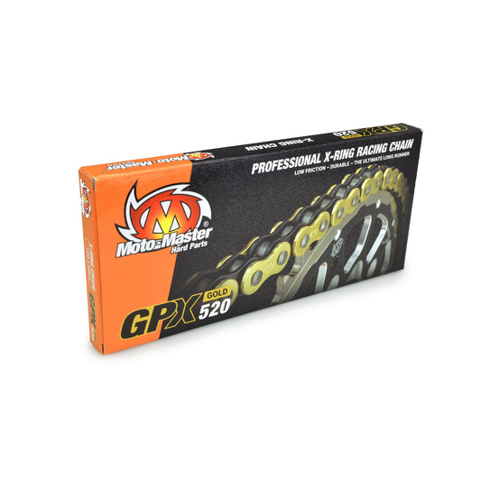 The GP X-Ring chain offers life span up to 2x longer than regular O-ring chain. Designed for motocross and enduro use.