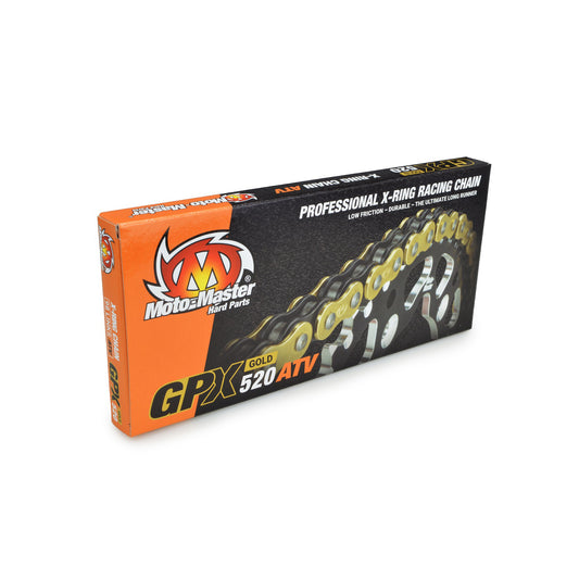 The GP X-Ring chain offers life span up to 2x longer than regular O-ring chain. Designed for ATV/quads.