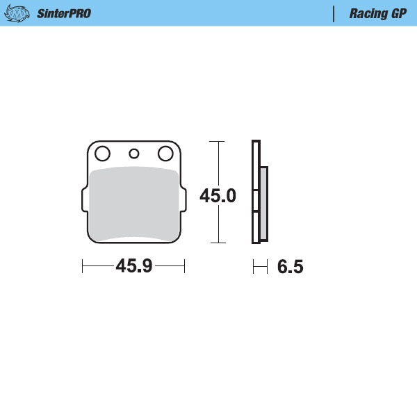 High end MX racing pad for professional use, the special sinter mix combines maximum stopping power with high temperature resistance to ...