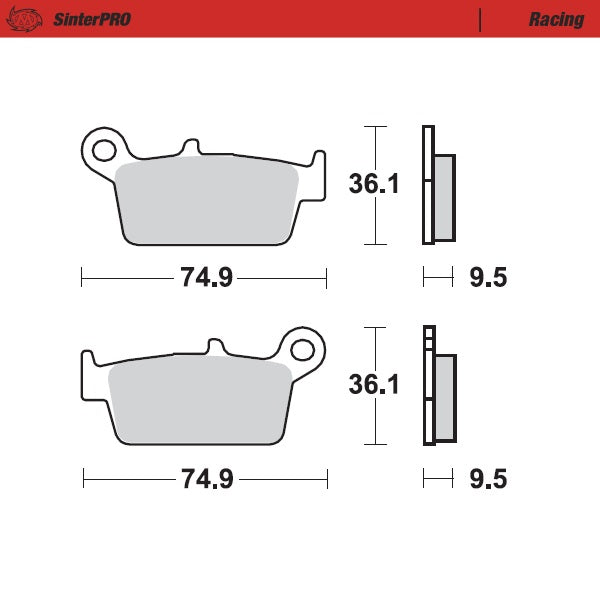 Sintered MX & Enduro brake pad for advanced riding which provides excellent stopping power in all weather conditions.