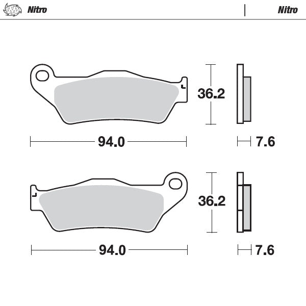 Sintered MX/Enduro brake pad for general use, an excellent long lasting all-weather performer. Also highly suitable for Enduro use.