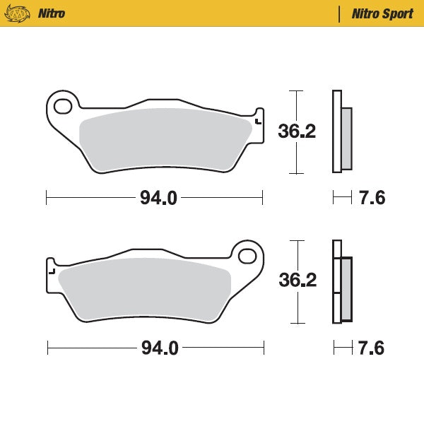 Sintered MX & Enduro brake pad for general use, the one-gradient softer compound adds more stopping power and further optimises rider fe...