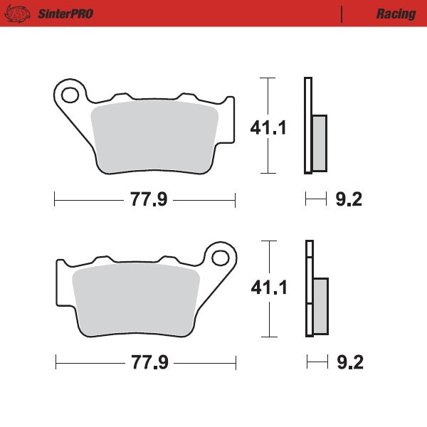 Sintered MX & Enduro brake pad for advanced riding which provides excellent stopping power in all weather conditions.