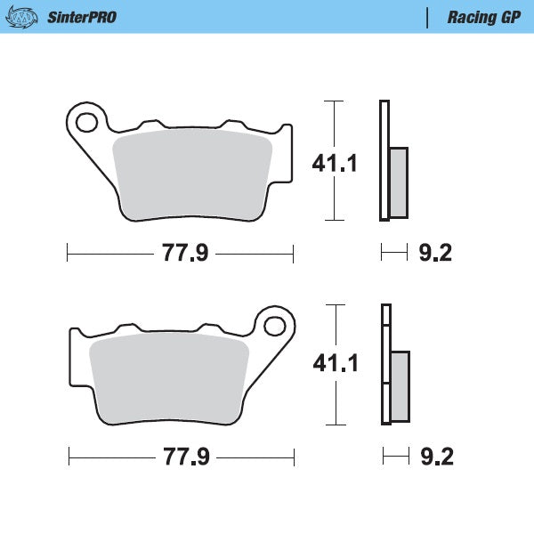 High end MX racing pad for professional use, the special sinter mix combines maximum stopping power with high temperature resistance to ...