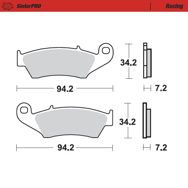 Sintered MX & Enduro brake pad for advanced riding which provides excellent stopping power in all weather conditions.