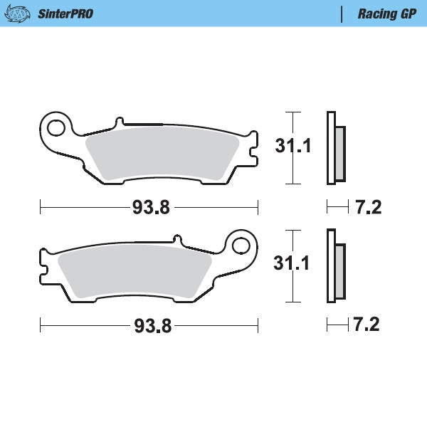 High end MX racing pad for professional use, the special sinter mix combines maximum stopping power with high temperature resistance to ...