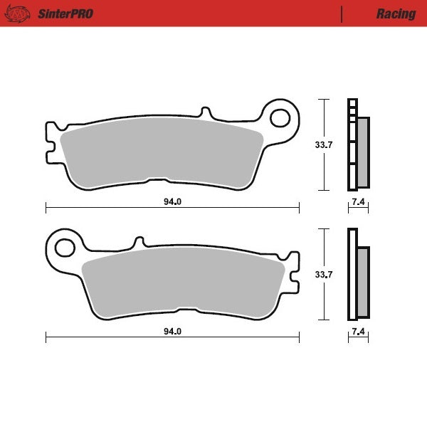 Sintered MX & Enduro brake pad for advanced riding which provides excellent stopping power in all weather conditions.