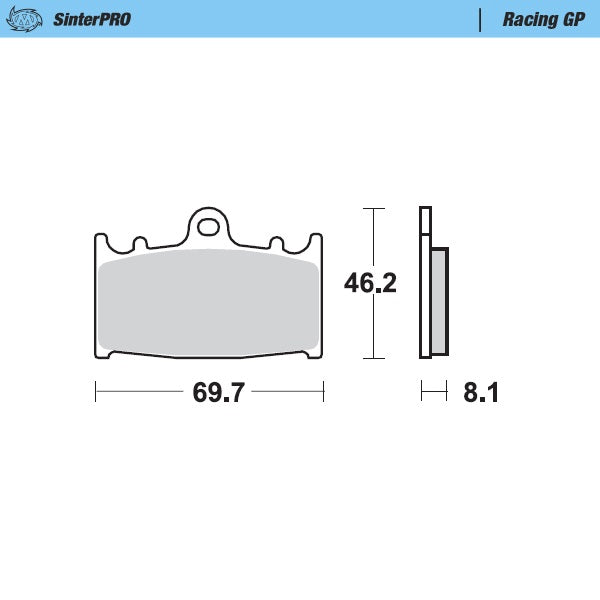 High end MX racing pad for professional use, the special sinter mix combines maximum stopping power with high temperature resistance to ...