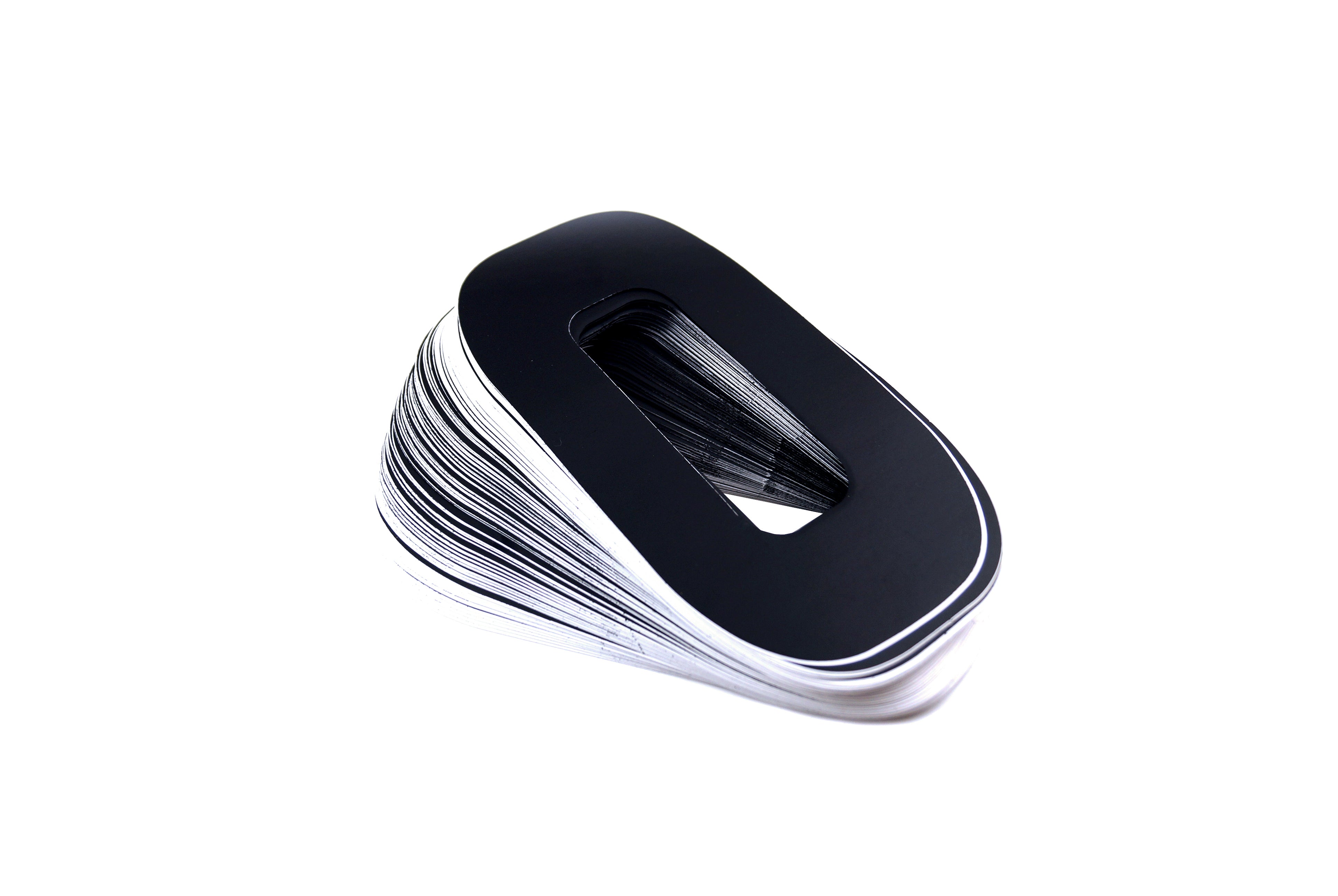 FIR Race Numbers - 0 Zero - Black, Pack of 25 / 15cm 6 / Vinyl Sticker