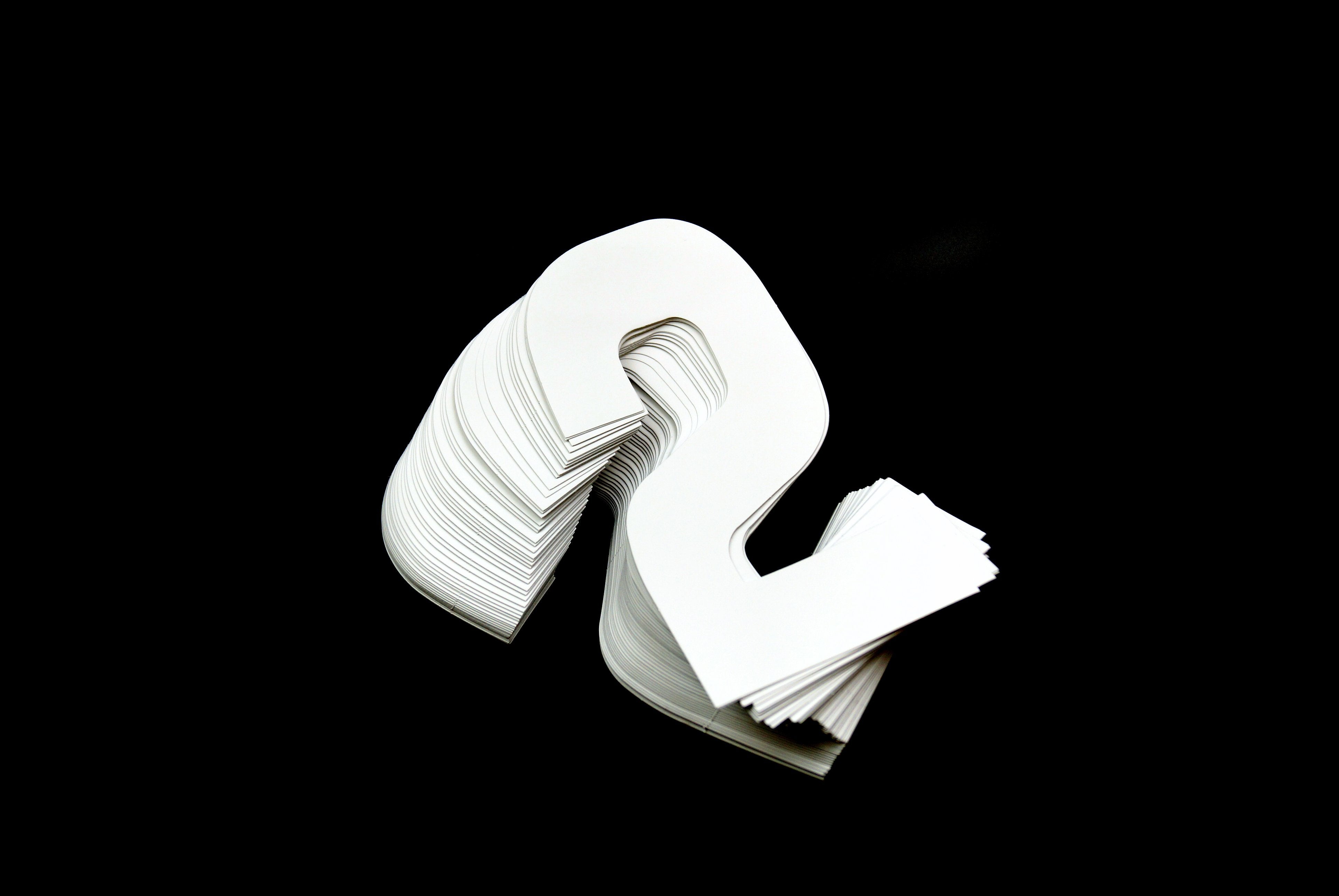 FIR Race Numbers - 2 Two - White, Each / 15cm 6 / Vinyl Sticker