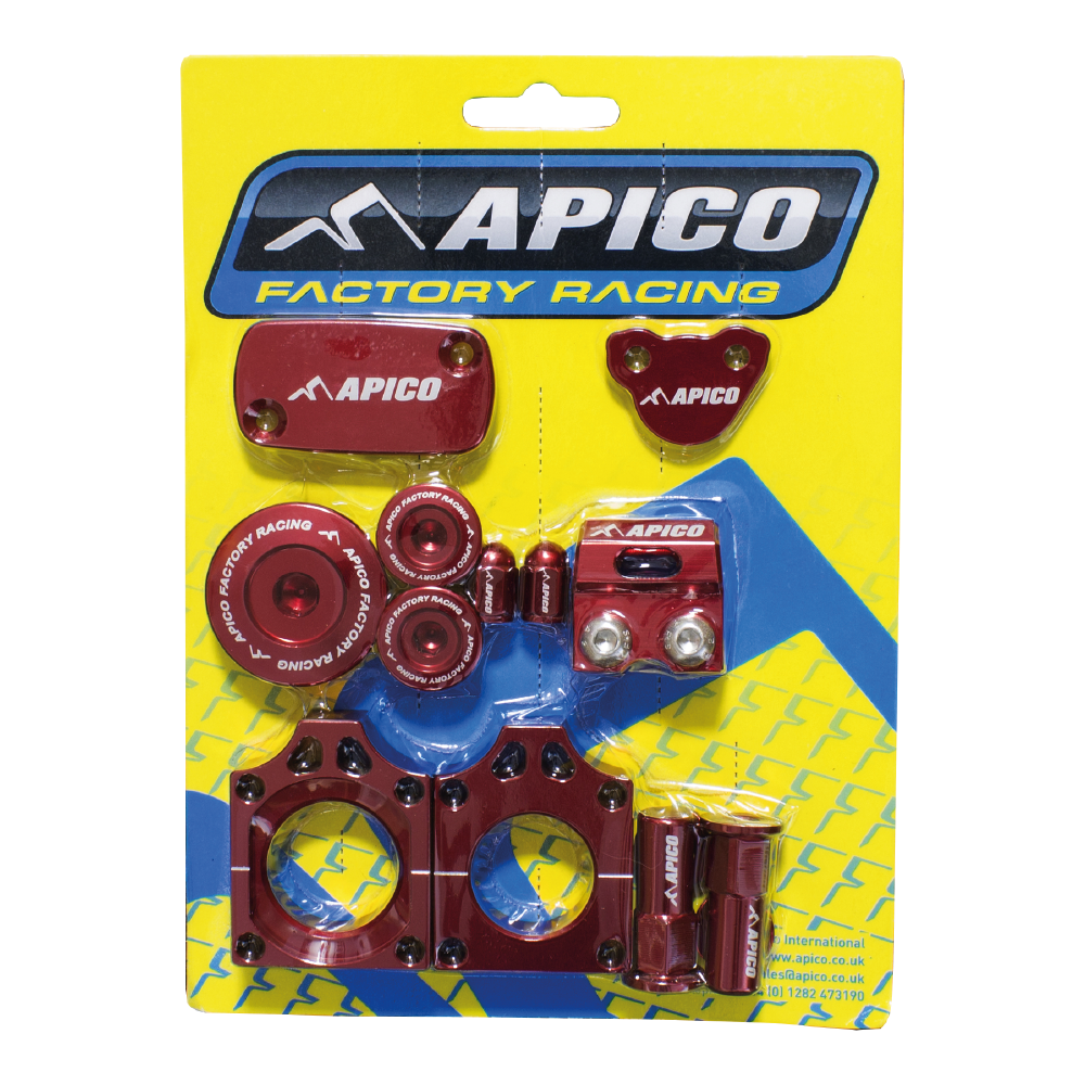 Apico Factory Bling Pack Honda CRF250R 04-09, CRF250X 04-19, CRF450R 04-08 Red (R)