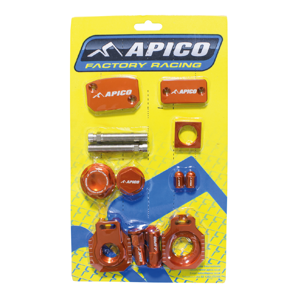 Apico Factory Bling Pack KTM SX125 00-08,Exc125 00-01,Sx144 07-08,Exc200 00-07,Exc250 00-05,Sx250 00-05 Or