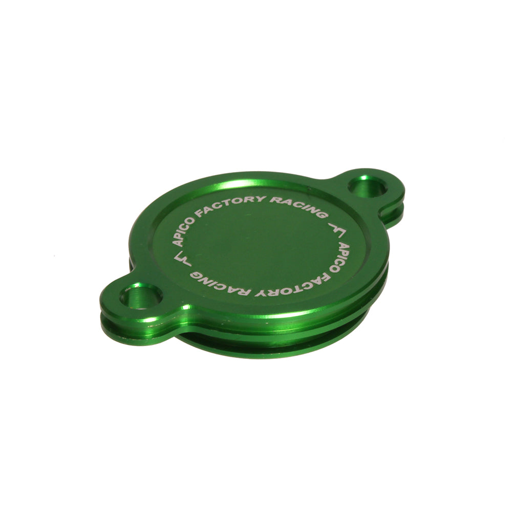 Apico Oil Filter Cover Kawasaki KX450F 19-25, KX450XC 21-25  Green