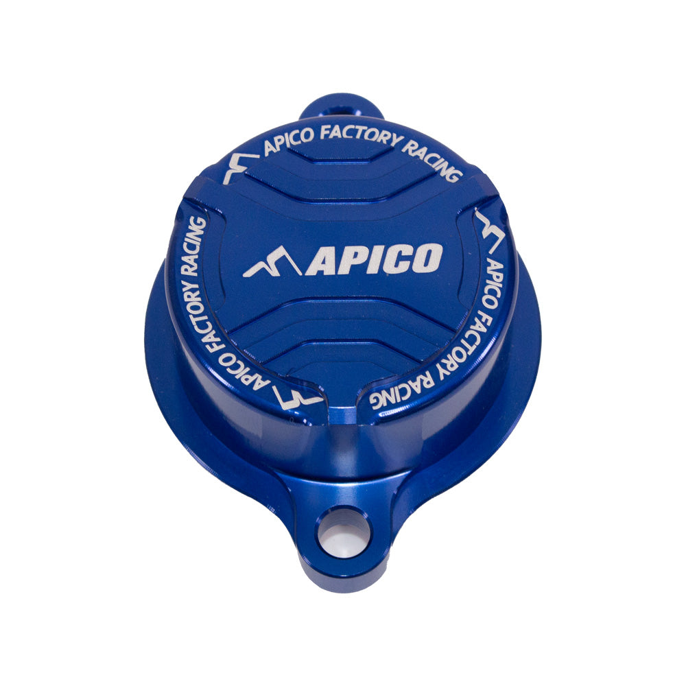Apico Oil Filter Cover Yamaha YZ450F 23-25, YZ450FX/WR450F 24-25 Bu (R)