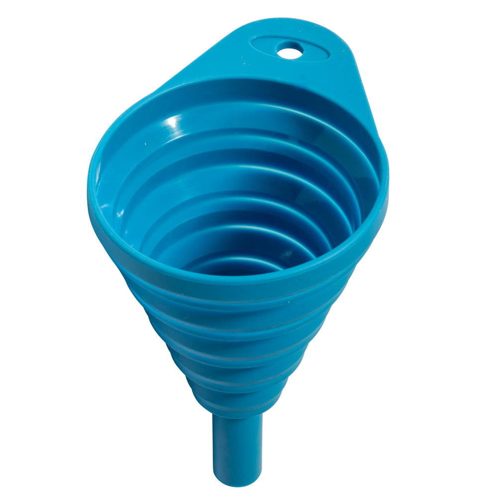 APICO SILICONE COLLAPSIBLE OIL FUNNEL 16MM DIAMETER SPOUT BLUE