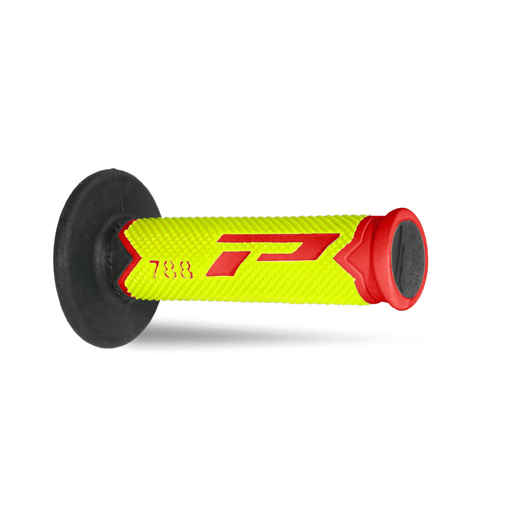 PRO GRIP HANDLEBAR GRIPS 788 L.E FLO YELLOW/RED/BLACK  YELLOW