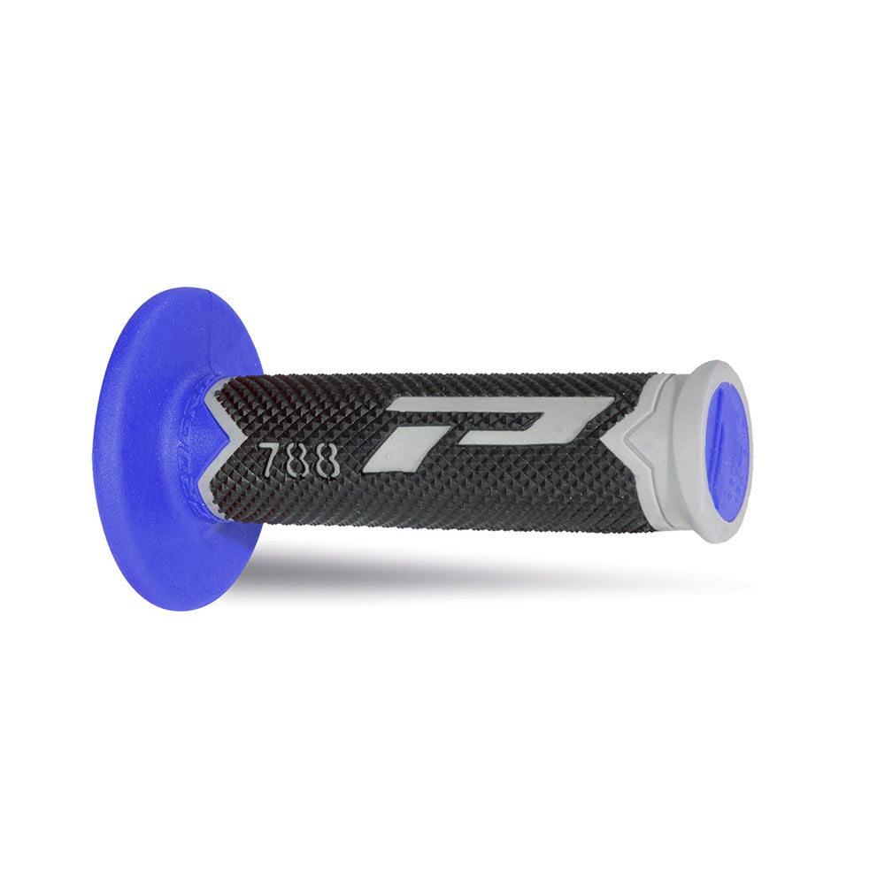 PRO GRIP HANDLEBAR GRIPS 788 GREY/BLACK/BLUE  BLUE