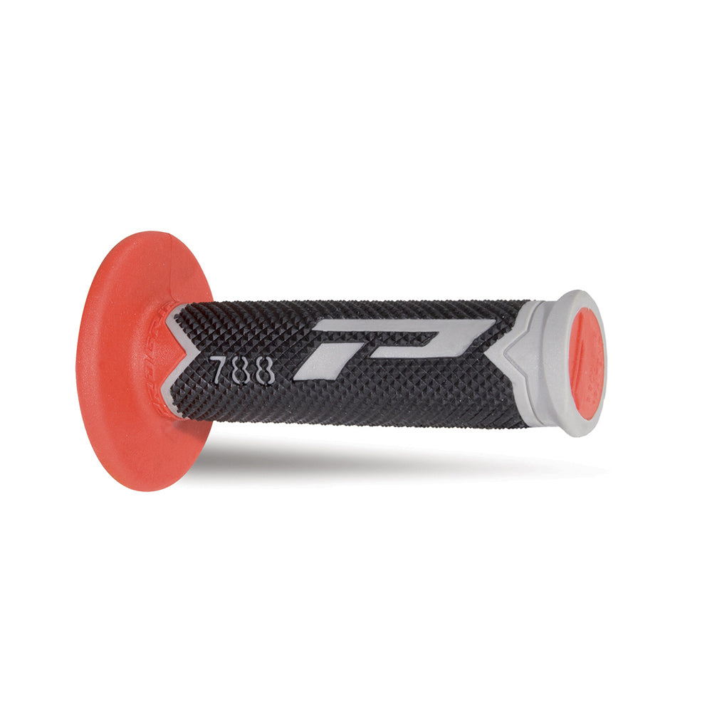 PRO GRIP HANDLEBAR GRIPS 788 GREY/BLACK/RED  RED