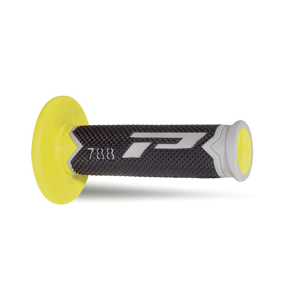 PRO GRIP HANDLEBAR GRIPS 788 GREY/BLACK/YELLOW  YELLOW