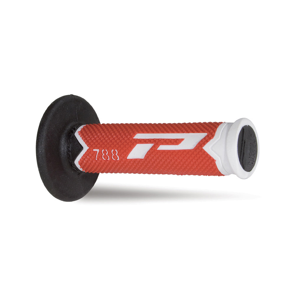 PRO GRIP HANDLEBAR GRIPS 788 WHITE/RED/BLACK  RED