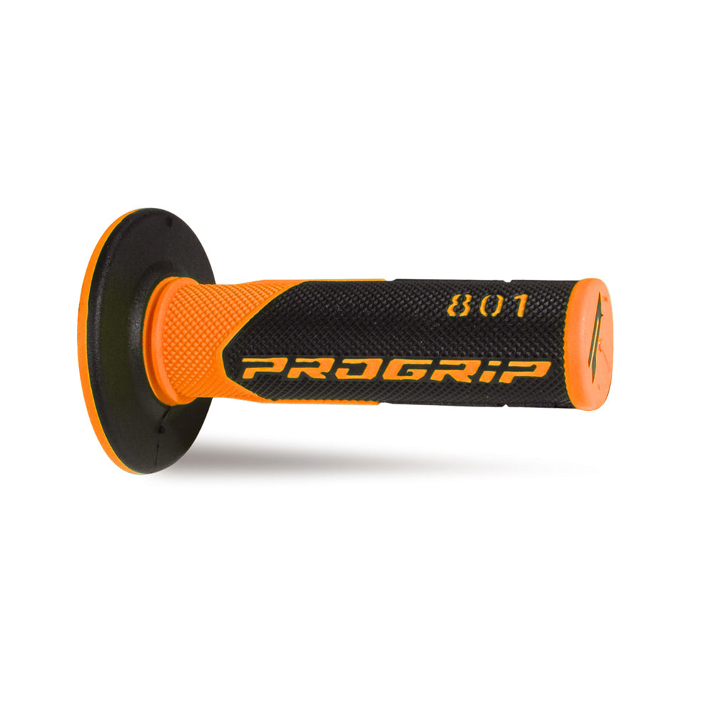 PRO GRIP HANDLEBAR GRIPS 801 FLO ORANGE/BLACK  FLUORESCENT ORANGE