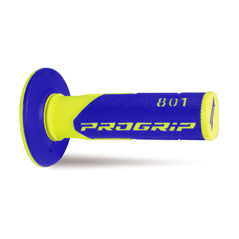 PRO GRIP HANDLEBAR GRIPS 801 FLO YELLOW/BLUE  YELLOW|BLUE