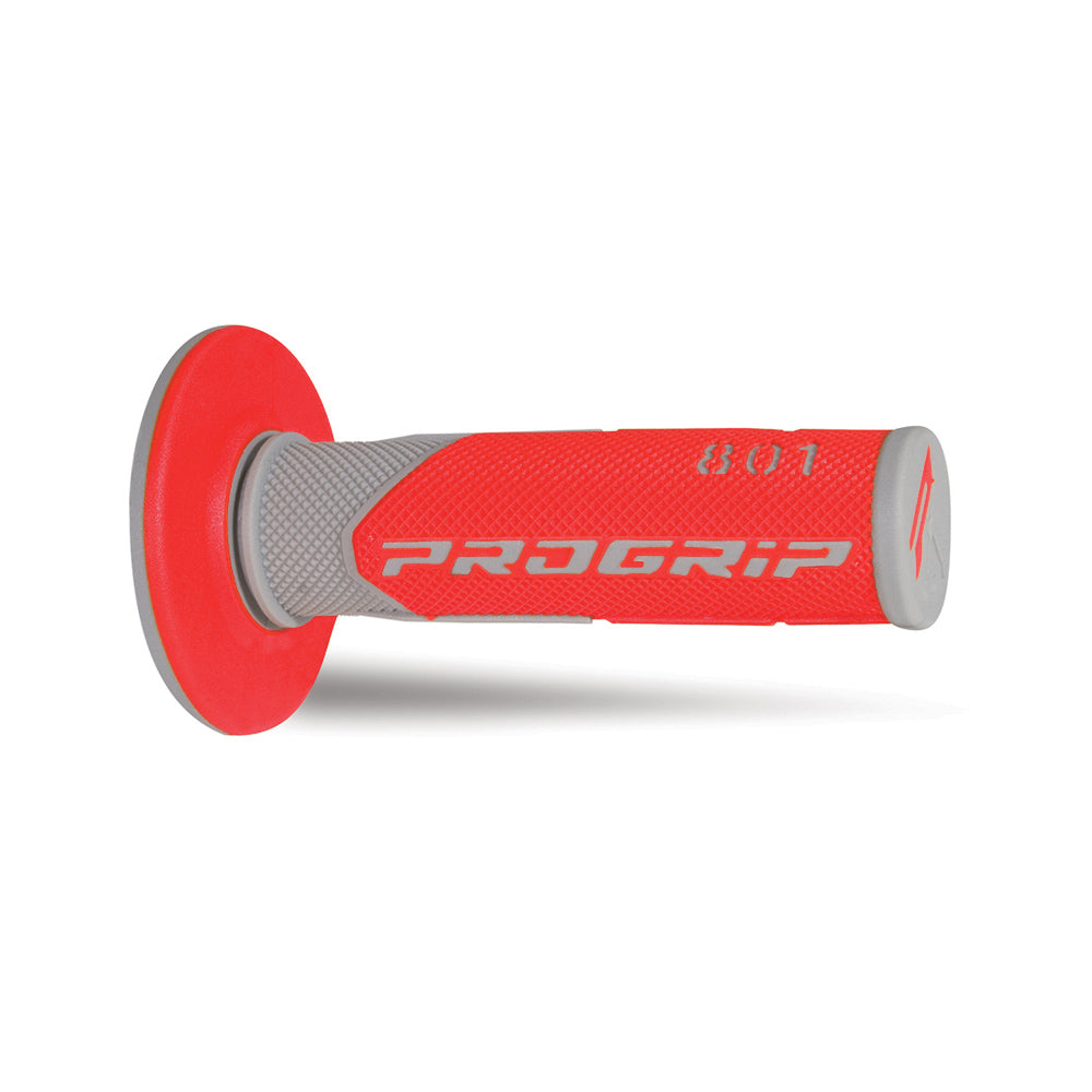 PRO GRIP HANDLEBAR GRIPS 801 GREY/RED  RED