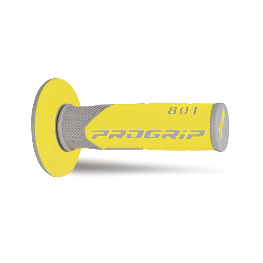 PRO GRIP HANDLEBAR GRIPS 801 GREY/YELLOW  YELLOW