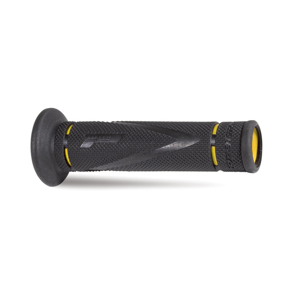 PRO GRIP HANDLEBAR GRIPS 838 TRIALS YELLOW/BLACK  YELLOW