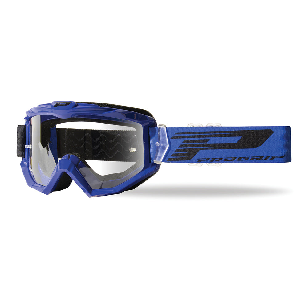 PRO GRIP ATZAKI TEAR OFF GOGGLE BLUE CLEAR LENS  BLUE