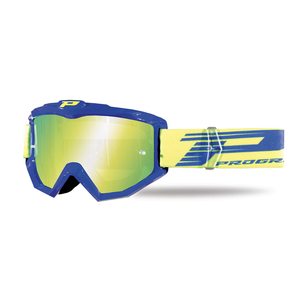 PRO GRIP ATZAKI TEAR OFF GOGGLE BLUE MIRRORED LENS  BLUE