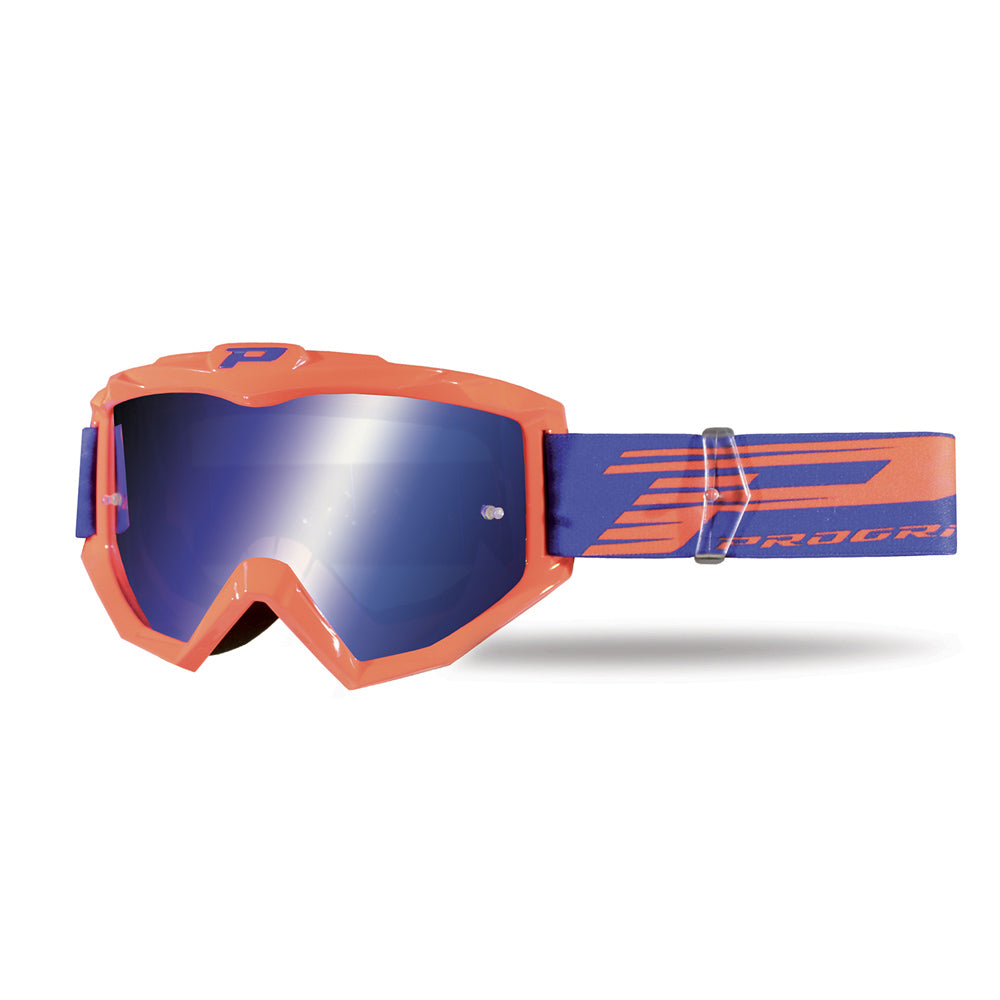 PRO GRIP ATZAKI TEAR OFF GOGGLE FLO ORANGE MIRRORED LENS  ORANGE