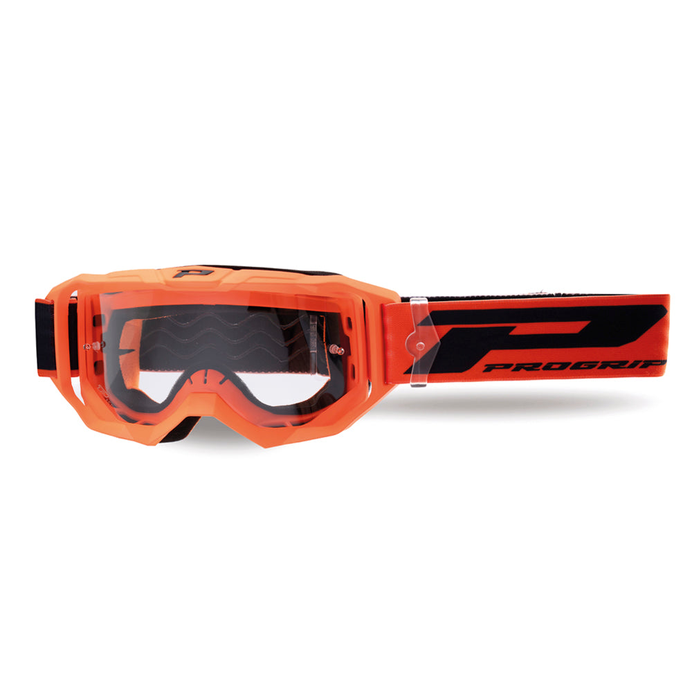 Pro Grip VISION GO TEAR OFF GOGGLE FLUO ORANGE CLEAR LENS  Clear 