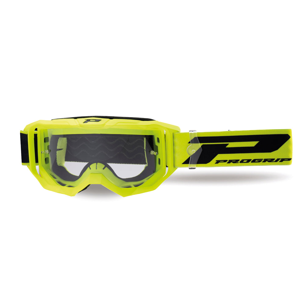 Pro Grip VISION GO TEAR OFF GOGGLE FLUO YELLOW CLEAR LENS  Clear 