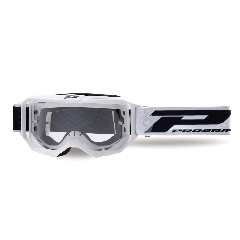 Pro Grip VISION GO TEAR OFF GOGGLE WHITE CLEAR LENS  Clear 