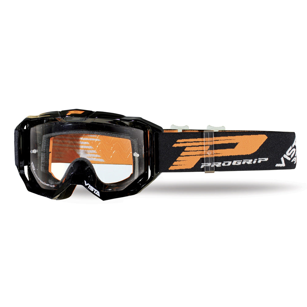 PRO GRIP VISTA TEAR OFF GOGGLE BLACK CLEAR LENS  CLEAR