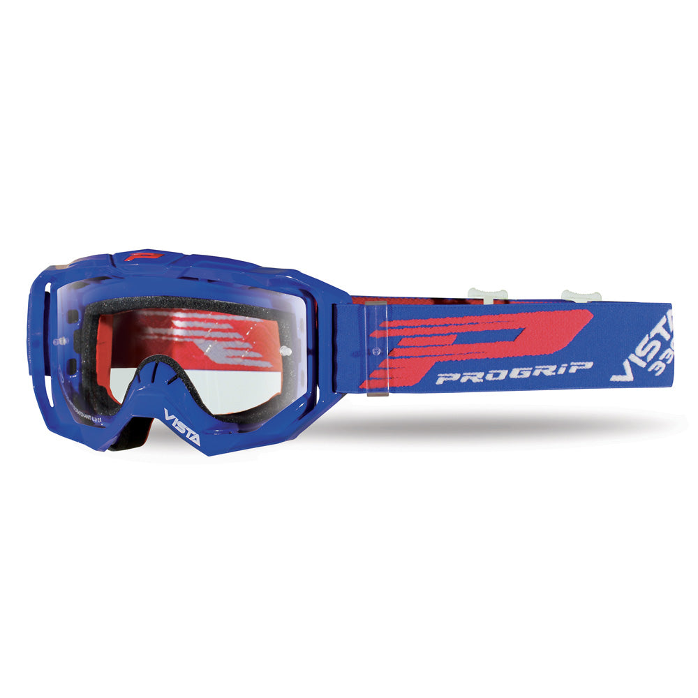 PRO GRIP VISTA TEAR OFF GOGGLE BLUE CLEAR LENS  BLUE