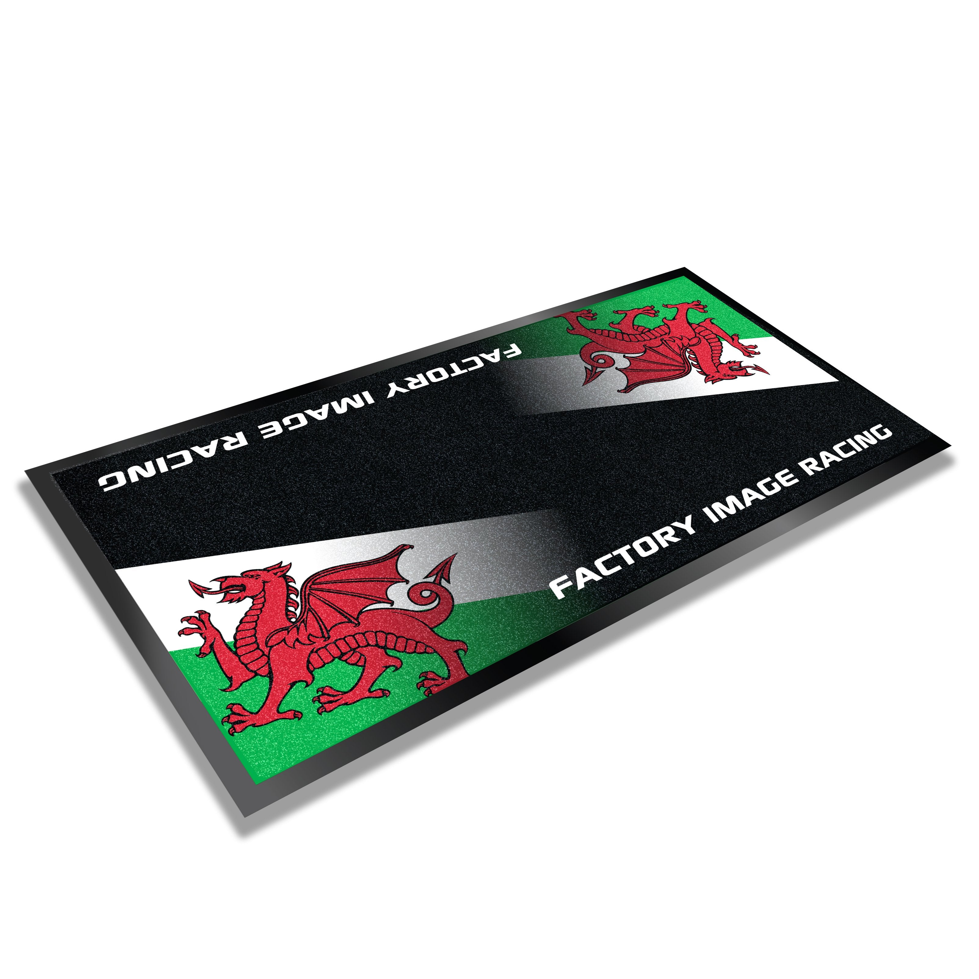 FIR Pit Mat Heavy Duty Welsh Dragon Design, Rubber Back with Edge, 1m X 2m