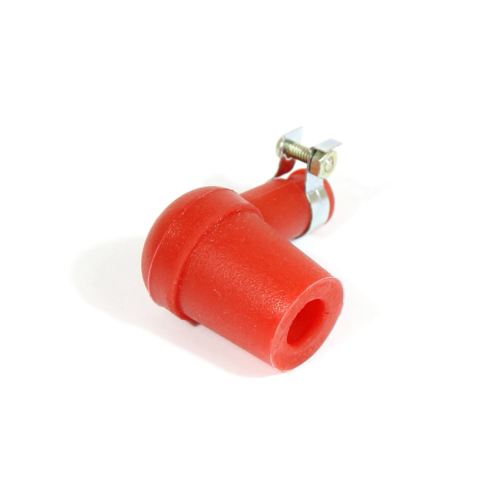 RACELINE PLUG CAP 2-STROKE RED  ELBOW SILICON  > B  RED
