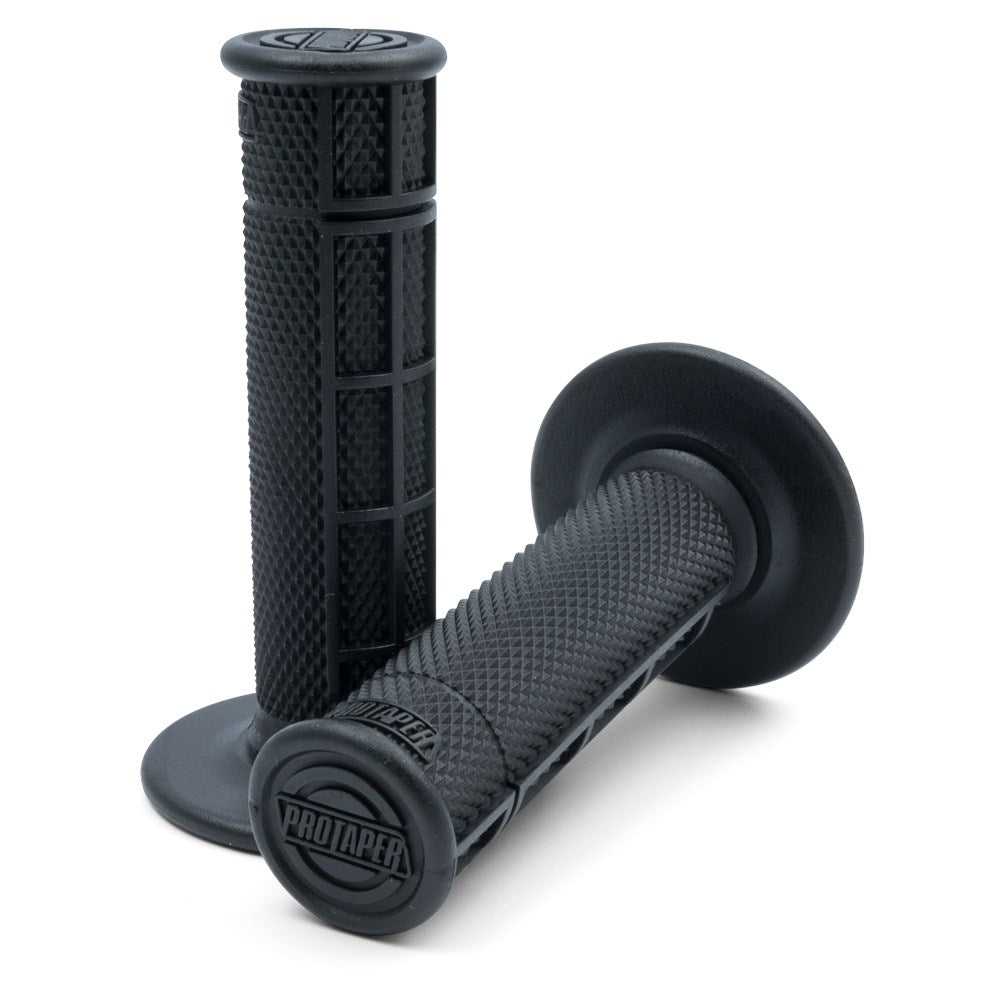 PROTAPER HANDLEBAR GRIP SINGLE DENSITY RACE CUT HALF WAFFLE BLACK  BLACK