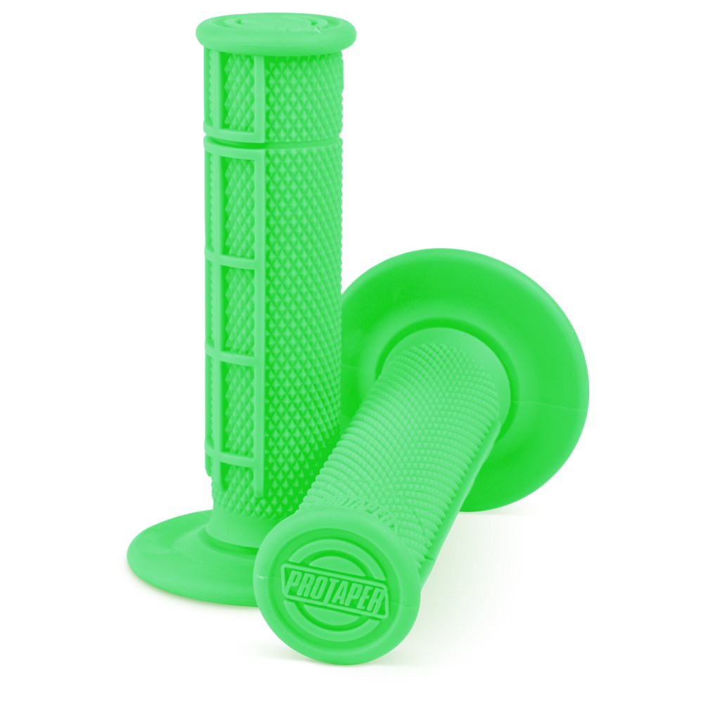 PROTAPER HANDLEBAR GRIP RC SINGLE DENSITY HALF WAFFLE NEON GREEN  GREEN