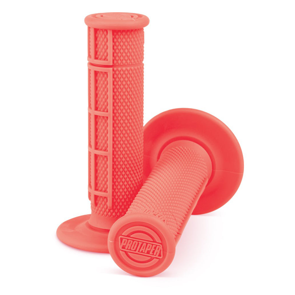 PROTAPER HANDLEBAR GRIP SINGLE DENSITY HALF WAFFLE RED  RED