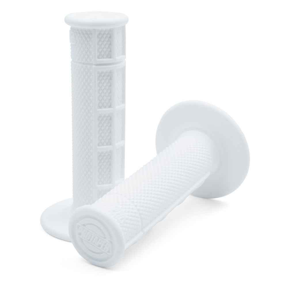 PROTAPER HANDLEBAR GRIP SINGLE DENSITY RACE CUT HALF WAFFLE WHITE  WHITE