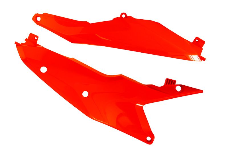 Rtech Plastics Side Panels 2023-25 SX/SX-F, 2024-2025 EXC/EXC-f KTM, Neon Orange, Rtech R-fiKTMan0023