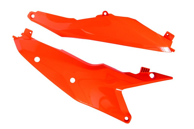Rtech Plastics Side Panels 2023-25 SX/SX-F, 2024-2025 EXC/EXC-f KTM, Orange, Rtech R-fiKTMar0023